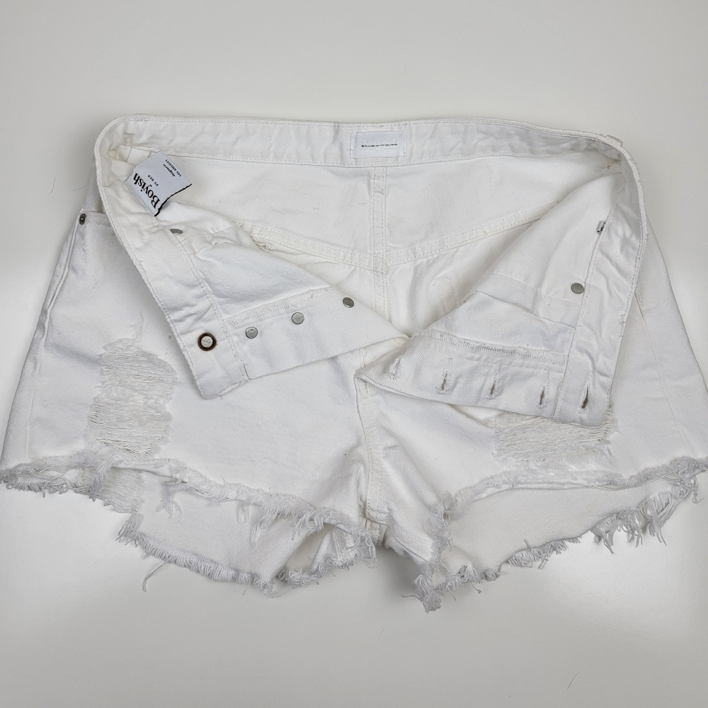 Boyish CODY Distressed High Waist Button Up Shorts 30 - Picture 5 of 10